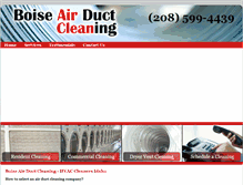 Tablet Screenshot of boiseairductcleaning.com